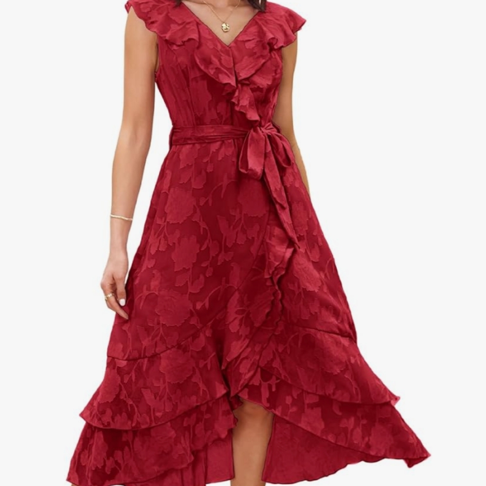 Red gala dress
